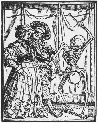 The Noble Lady from Dance of Death by H. Holbein 1524-26