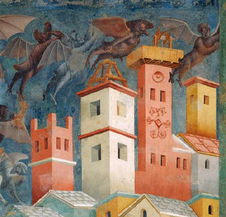St. Francis Expels the Devils from Arezzo by Giotto 1297-1299