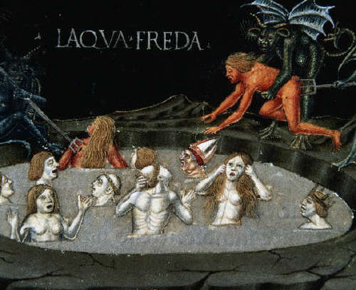 The Last Judgment: The Circle of Hell, the Cold Water from the Predis Codex by Cristoforo de Predis 1476
