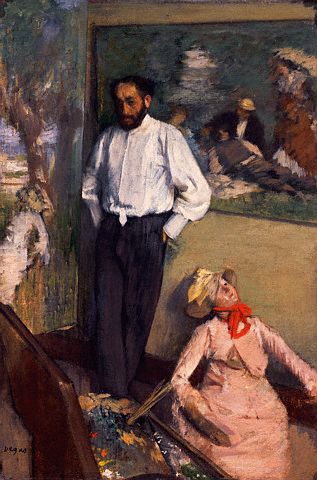The Man and the Marionette by Edgar Degas . 1890s