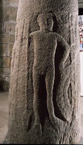 The Celtic standing stone of Kervadel at Plobannalec, Finistere, France