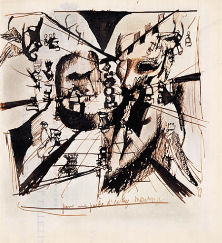 Marcel Duchamp. Study for Chess Players