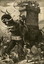 Persian War Elephant in Battle