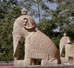 Elephants at the Entrance to the Temple of Universal Peace, China