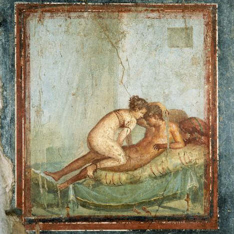 Erotic Fresco Painting From Pompeii