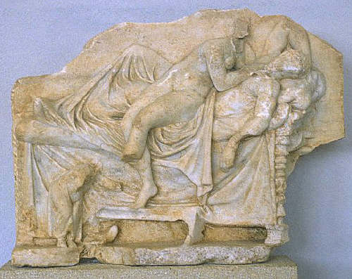 Bas-relief of a Couple in Bed