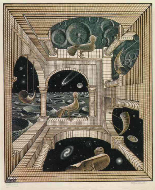 Another world by M. Escher