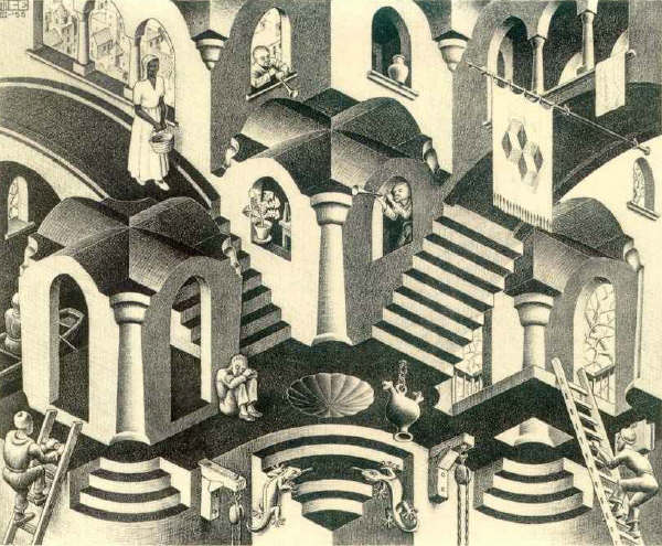 Convex and Concave by M. Escher