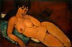 Amedeo Modigliani. Nude on a Blue Cushion
