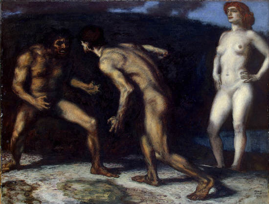 Fighting for a Woman by Stuck, Franz von