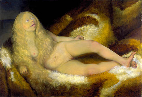 Otto Dix. Nude Girl on a Fur 1932
