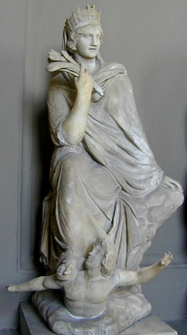 Statue of the goddess Tyche of Antioch, Roman