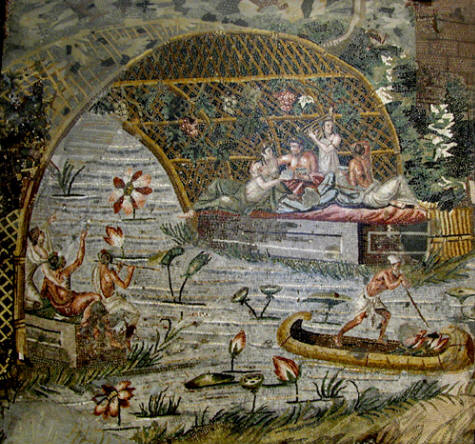 Nile mosaic from temple of Fortuna Primigenia in Palestrina