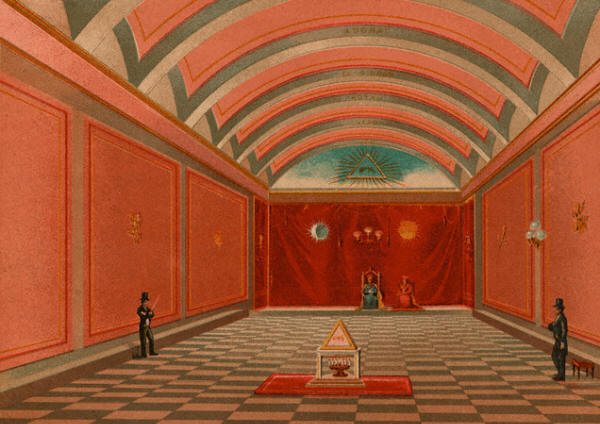 Interior of a Royal Arch Masonic Temple