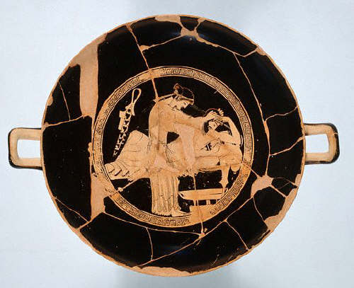 Greek Kylix with Image from a Feast