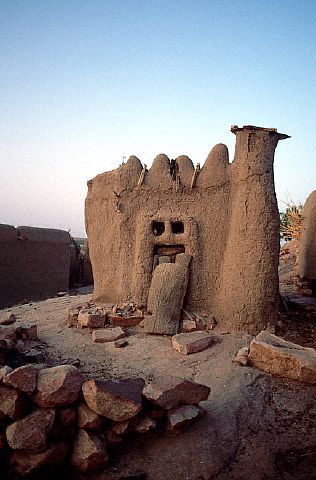 A fetish house in the Dogon village of Sangha, Mali