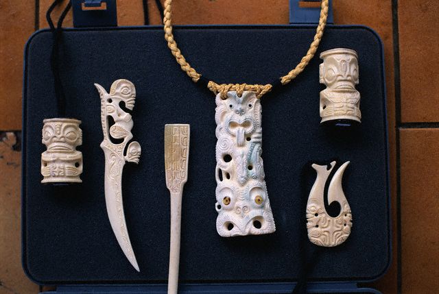 Polynesian Bone Fetish Objects