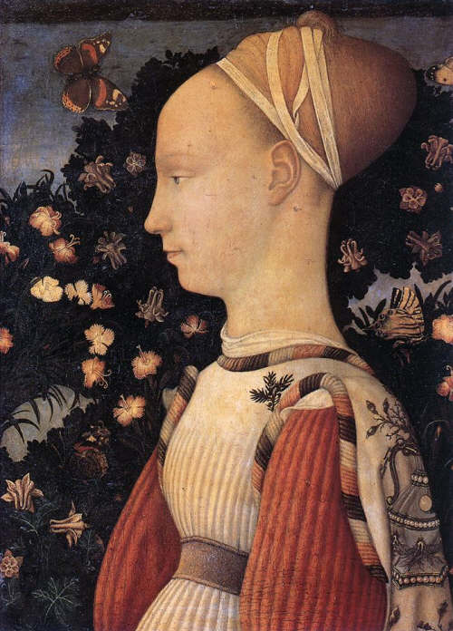 Portrait of a Princess of the House of Este by Pisanello 1436-1438