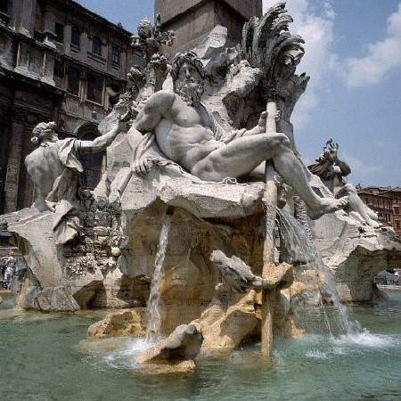 Fontana dei Quattro Fiumi by Gian Lorenzo Bernini. Rome, Italy