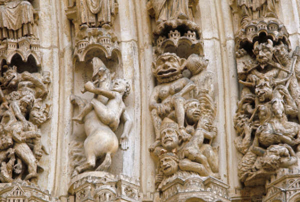 Archivolts with Demons Torturing Damned Souls from the Cathedral of Notre Dame