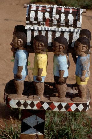 A Madagascan funerary sculpture