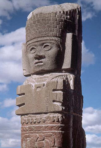 Toltec Atlantean Column From the Temple of Tlahuizcalpantechuhtli, Tula