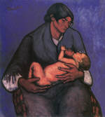 Tihanyi, Lajos. Gipsy Woman with Child, 1908