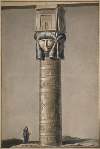Column at Dandarah, Egypt