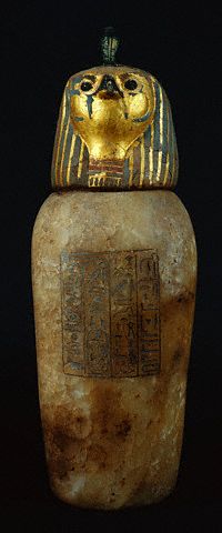 Canopic Jar Belonging to Psusenne I with Head of Qebehsenuef