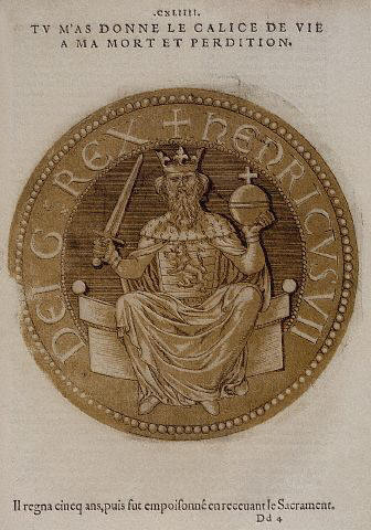 Print of Coin with Holy Roman Emperor King Henry VII