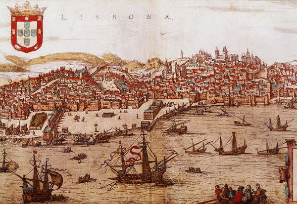 View of Lisbon from Civitates Orbis Terrarum by Georg Braun and Franz Hogenberg