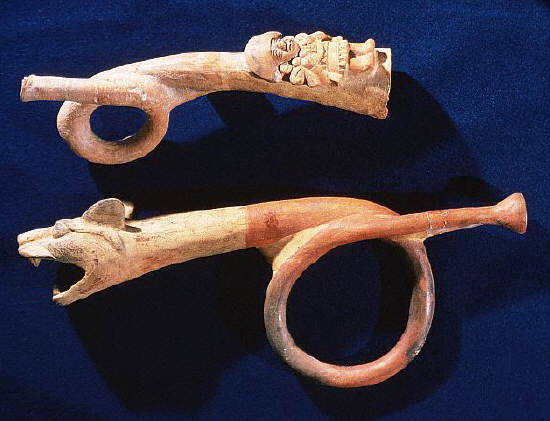 Mochica Terracotta Horns
