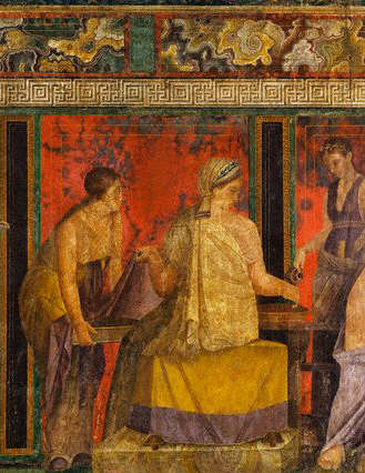 Scenes from Dionysiac Cult. Detail of Libations