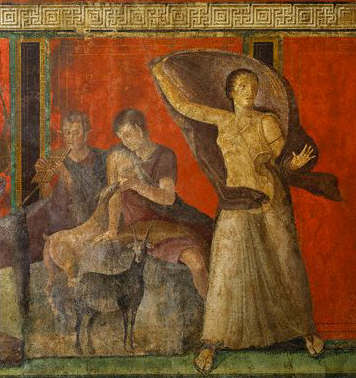 Scenes from Dionysiac Cult. Detail of  Dancer