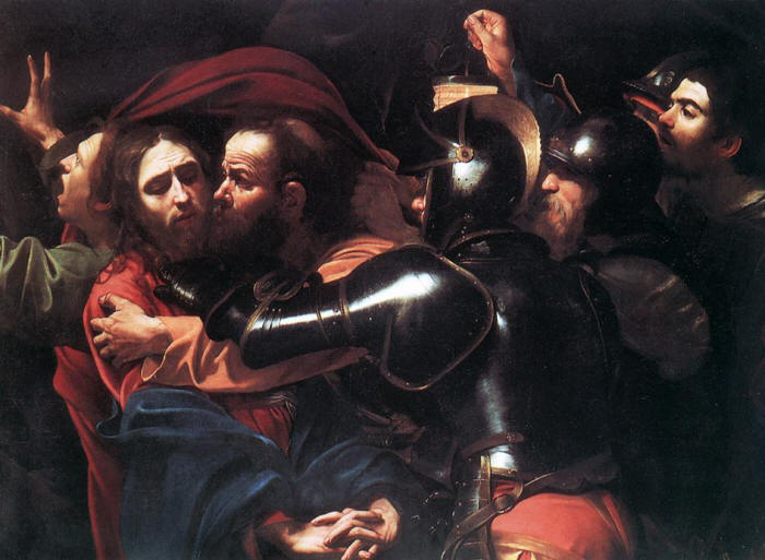 Taking of Christ by Caravagio c. 1598