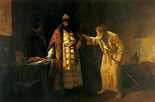 И. А. Пелевин. Царь Иоанн Грозный в келье юродивого Николая Салоса. 1877