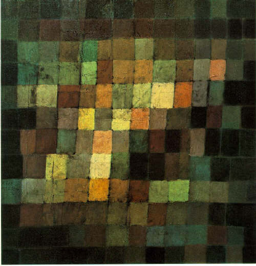 Ancient Sound, Abstract on Black by Paul Klee 1925