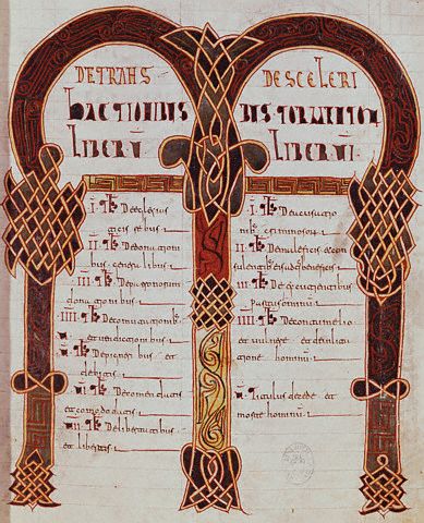 Illuminated Manuscript Page from the Codex Euricianus