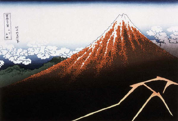 Mount Fuji, Storm by Katsushika Hokusai