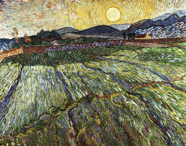 Landscape with Rising Sun by Vincent van Gogh 1889