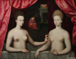 Gabrielle d'Estree and the Duchesse de Villars 1594