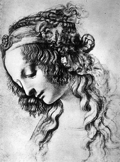 Mary Magdalene, drawing by Leonardo Da Vinci