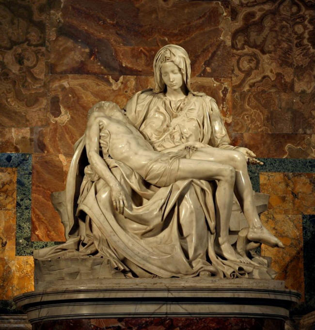 Pieta by Michelangelo Buonarroti St. Peter's Basilica in the Vatican