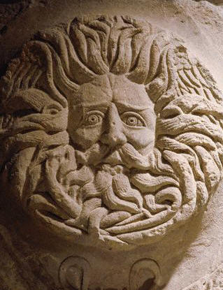 Stone head of the Gorgon Medusa