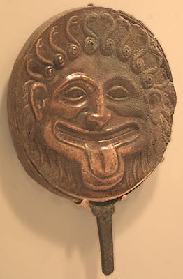 Bronze mirror with head of Medusa