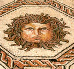 Head of Medusa, mosaic detail