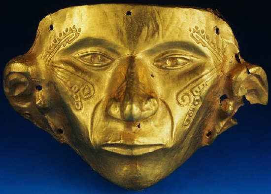Gold Pre-Columbian Mask