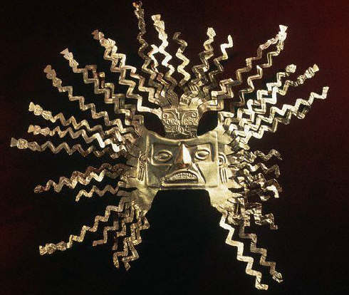 This Pre-Columbian Sun mask. The sun was the principal god of La Tolita culture