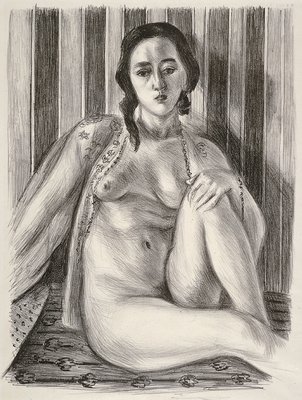Seated Nude in a Tulle Blouse by Henri Matisse