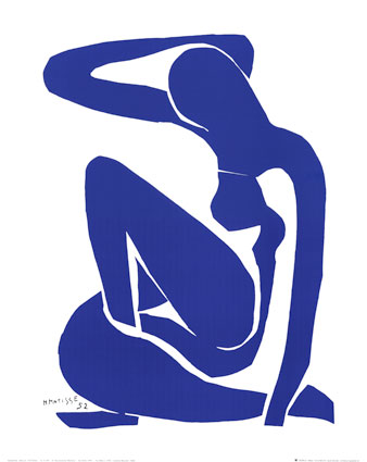 Blue Nude I by Henri Matisse.  1952